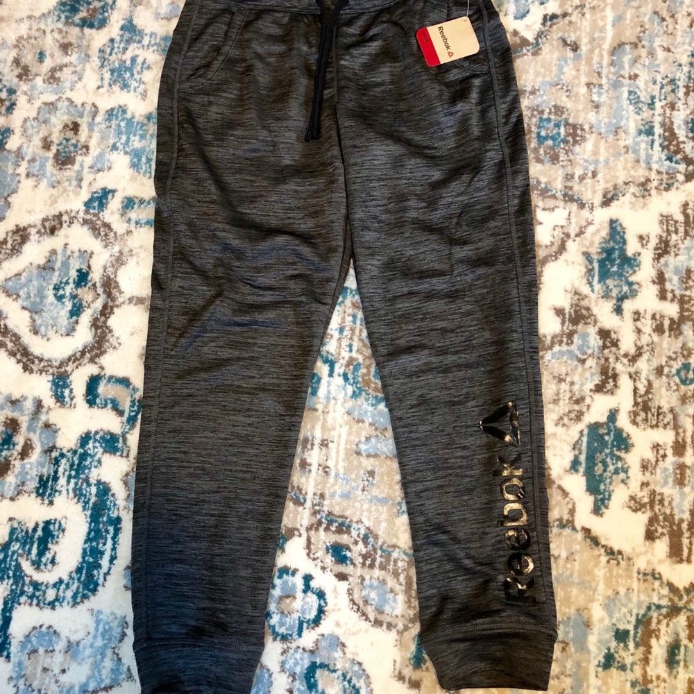 NWT Reebok Training Pants Sz S Black Heather